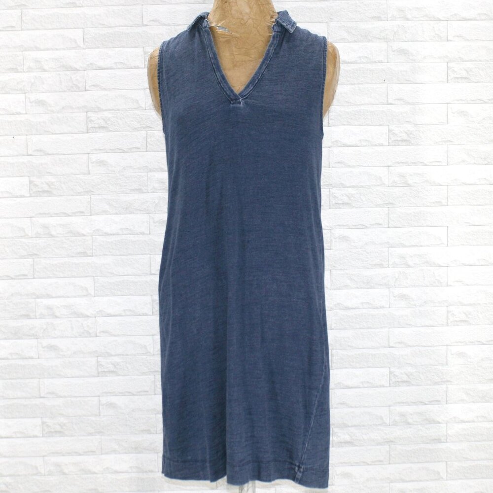 JANE AND DELANCEY Dress Knit Sleeveless Stretch Blue Summer Coastal Cowgirl SM